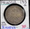 1913A Germany Prussia 3 Marks XF Silver