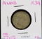 1934 Poland 2 Zlotec Low Mintage Silver