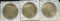 1923 3 Peace Dollars MS 63 3 Coins