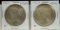 1924 2 Peace Dollars MS 62 2 Coins