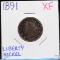 1891 Liberty Nickel XF