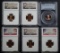 2000-S Thru 2005-S 6 Lincoln Cents 6 Coins PR69 Red