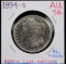 1894-S Morgan Dollar AU 58 PL Strike Thru OBV