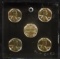 1976 Lincoln Cents Paper Weight 5 Coins