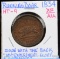 1834 HT-9 Running Boar Hard Times Token XF/AU