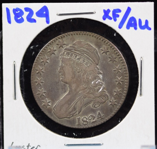 1824 Bust Half Dollar XF/AU