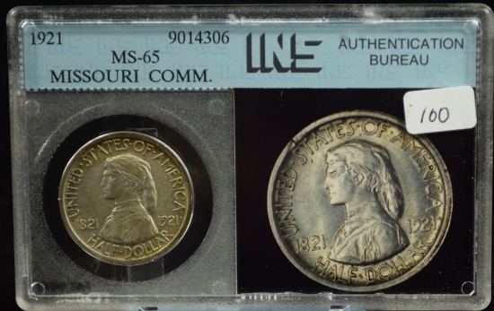 1921 Missouri Half Dollar Low Mintage MS 65 GEM