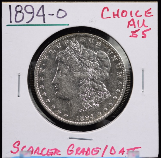 1894-O Morgan Dollar AU 55 Scarcer Date/Grade