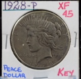1928 Peace Dollar XF 45 Key Date