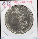1878 7tf Rev 79 Morgan Dollar MS 62/63