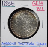 1886 Morgan Dollar GEM BU Awesome Strike Luster