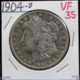 1904-S Morgan Dollar VF 35 Better Date