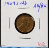 1909-S VDB Lincoln Cent AU BU
