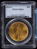 1914-S $20 Gold St Gaudens Double Eagle PCGS MS-62