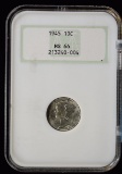 1945 Mercury Dime NGC MS-66