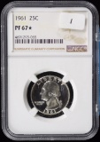 1961 Washington Silver Quarter Superb Proof 67 NGC STAR