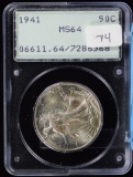 1941 Walking Liberty Half Dollar Old Rattler PCGS PQ MS 64