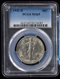 1942-D Walking Half Dollar PCGS MS-65