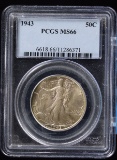 1943 Walking Half Dollar PCGS MS-66