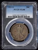 1921-S Walking Half Dollar PCGS VG-8