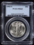 1945-S Walking Half Dollar PCGS MS-65