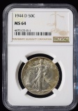 1944-D Walking Half Dollar NGC MS-64