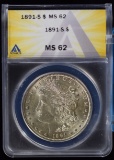 1891-S Morgan Dollar ANACS MS-62