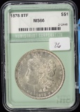 1878 First Year Morgan Silver Dollar Eight Tail Feather Super MS 66