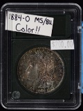 1884-O Morgan Dollar BU OBV Rainbow Awesome Tone