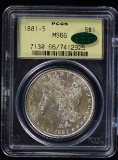 1881-S Morgan Dollar PCGS MS-66 CAC OGH
