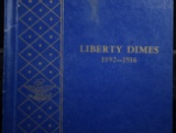 1892-1916 Barber Dime Album 56 Dates Good to XF