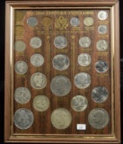 US 12th Century Type Set in Frame Cents Through Dollars