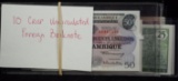 10 Crisp Uncirculated Foreign Banknotes