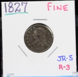 1827 Bust Dime Fine Nice Solid Early Type