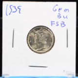 1939 Mercury Dime FSB GEM BU