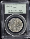 1940-S Walking Half Dollar PCGS MS-63 OGH Beauty