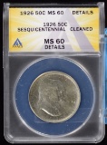 1926 Sesquicentennial Half Dollar ANACS MS-60 details