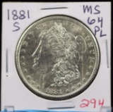1881-S Morgan Dollar MS 64 PL