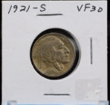 1921-S Buffalo Nickel VF 30