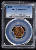 1941 Lincoln Cent PCGS MS-66 Red Plus