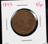 1842 Large Cent F/VG