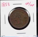 1853 Large Cent VG/XF