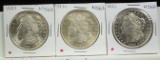 1921 3 Morgan Dollar MS 62/62 3 Coins