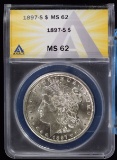 1897-S Morgan Dollar ANACS MS-63 White