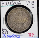 1913A Germany Prussia 3 Marks XF Silver