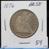 1876 Seated Liberty Half Dollar About Uncirculated
