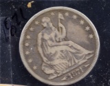 1874 Seated Half Dollar Fine