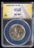 1921 Pilgrim Half Dollar ANACS AU-55