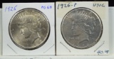1925 & 1926 Peace Dollars BU