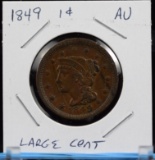 1849 Braided Hair Large Cent About Unciculated